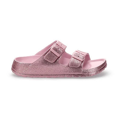 Pink Sparkle Adjustable Slide Sandal Sandals