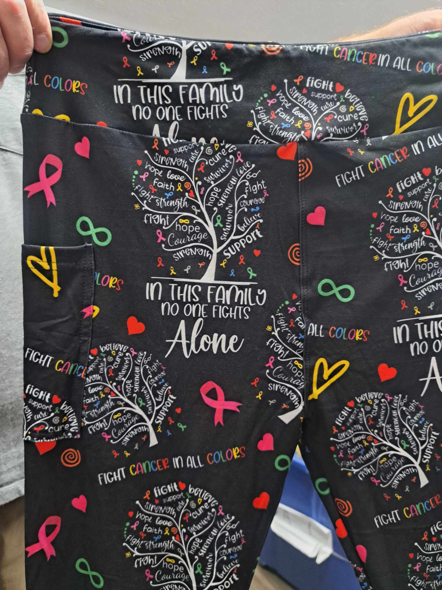 Black Cancer in All Colors Legging Leggings w Pockets