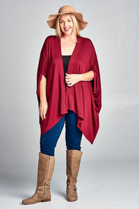 French Terry Open Front Cardigan