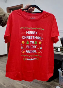 Red Home Alone Filthy Animal Shirt Top