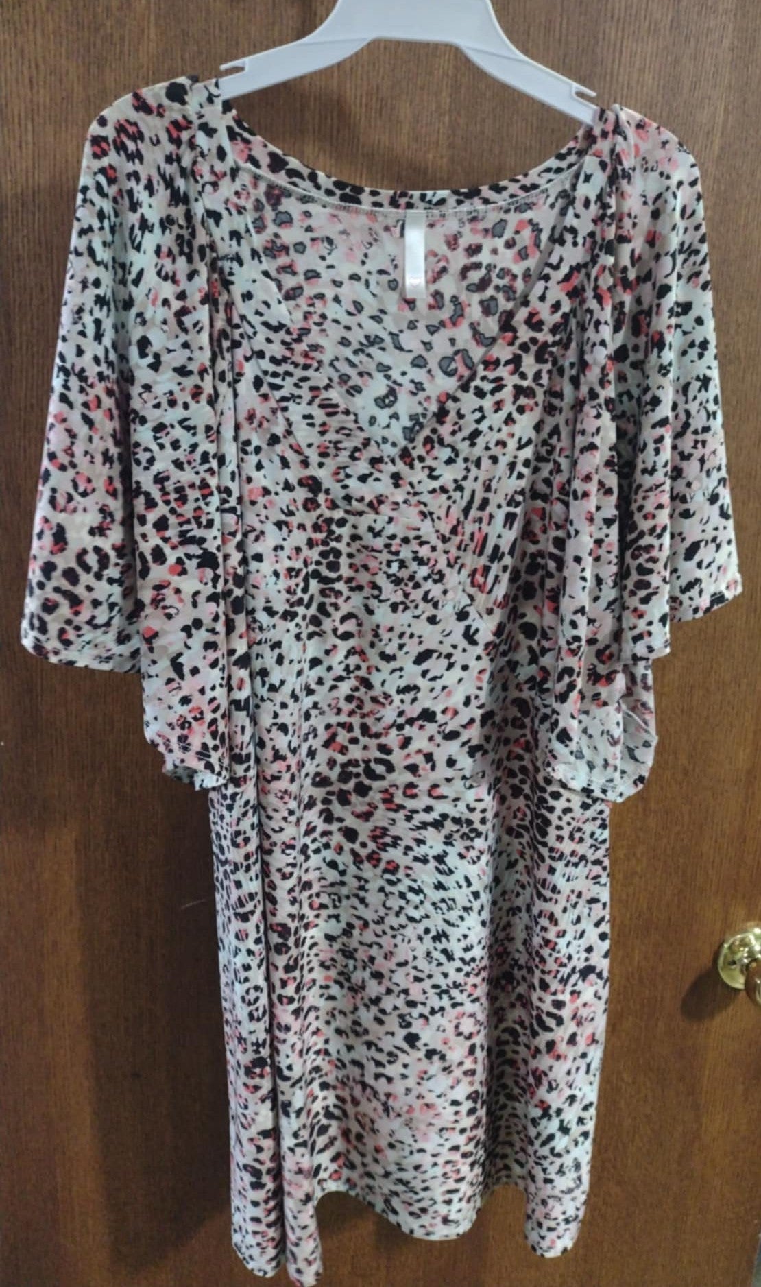 Ivory Pink Animal Print Leopardy Shirt Top