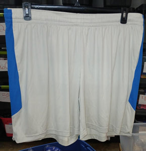 Mens Ivory and Blue Basketball Shorts Short