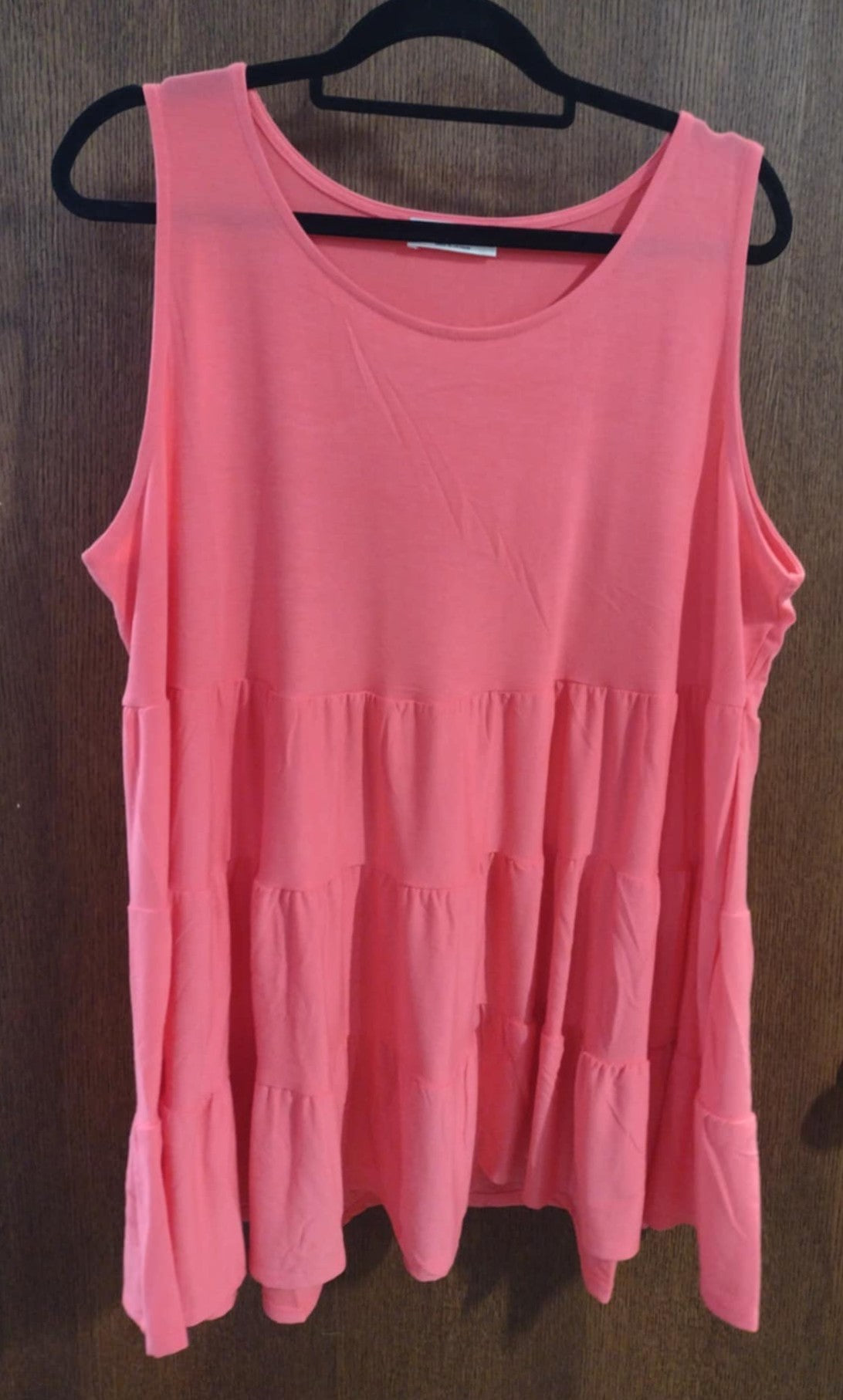 Hot Pink Tiered Tank Top