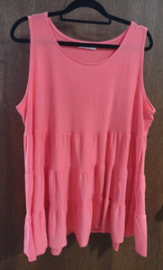 Hot Pink Tiered Tank Top