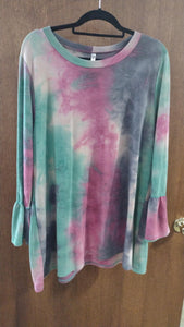 PSFU Teal Pinky Purple Tie Dye Shirt Top
