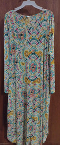 Tie Dye Burst Maxi Dress w Pockets