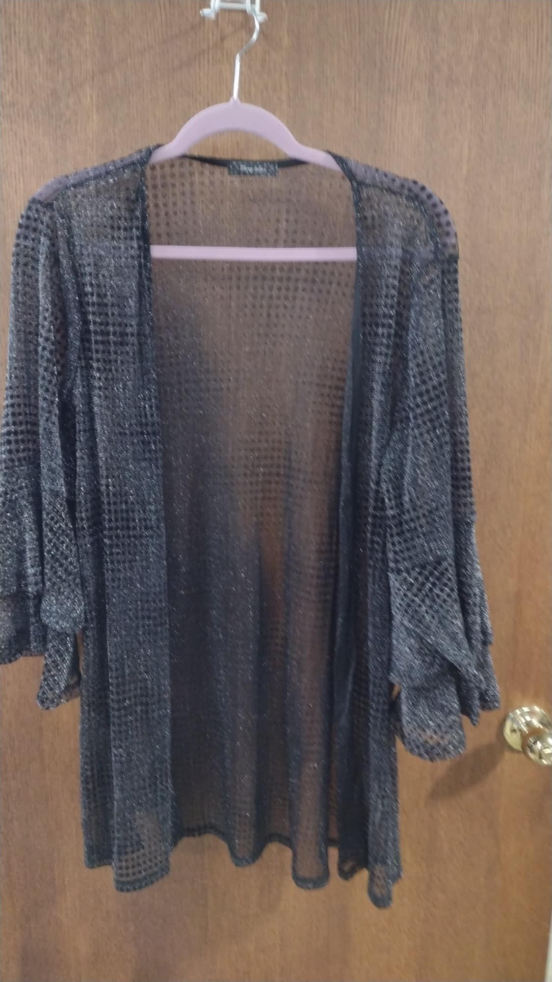 Black Shimmer Cardigan Layering Piece
