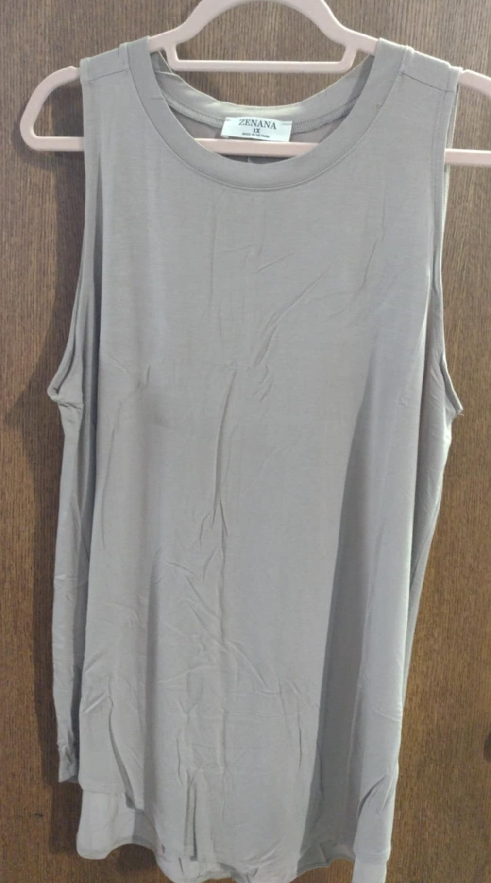 Beige Flowy Tank Top