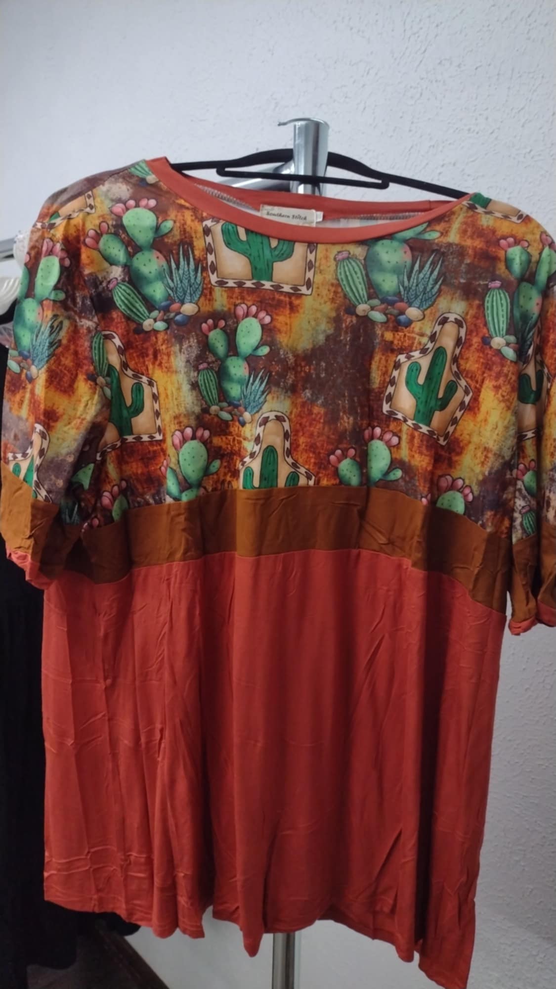 Cactus Colorblock Shirt Top