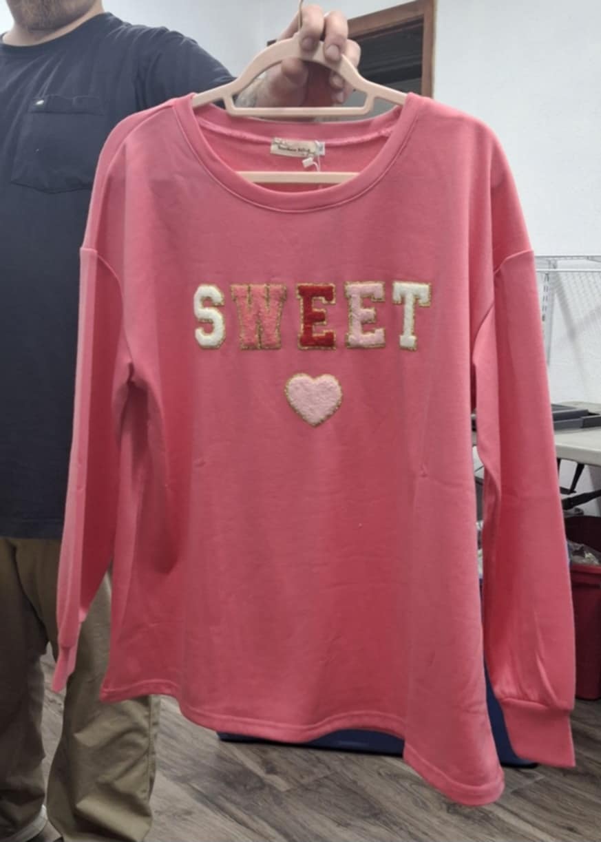 Pink SWEET <3 Sweatshirt Shirt Top