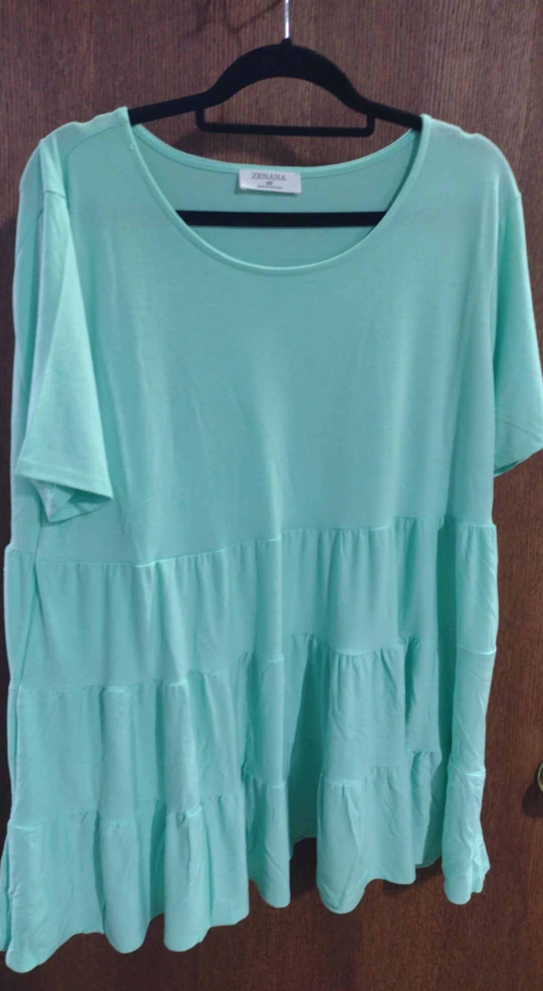 Solid Mint Tier Top Shirt