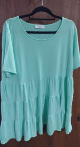 Solid Mint Tier Top Shirt