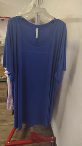 PSFU Blue Tunic Length Shirt Top Athletic Fabric