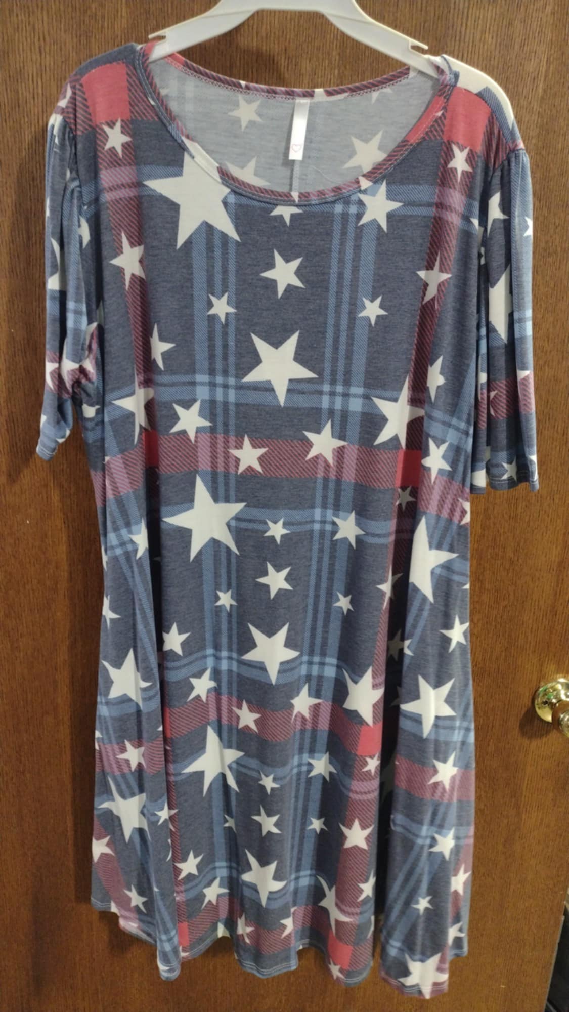 Blue Star Stars & Stripes Dress w Pockets