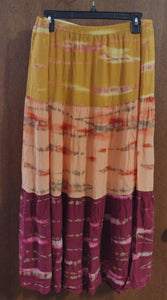 Boho Multi Color Tie Dye Skirt