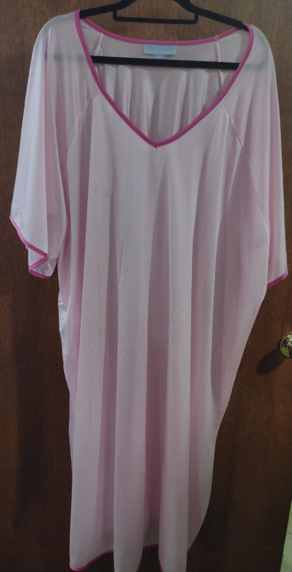 Light Pink 2 Tone Silky Nightgown