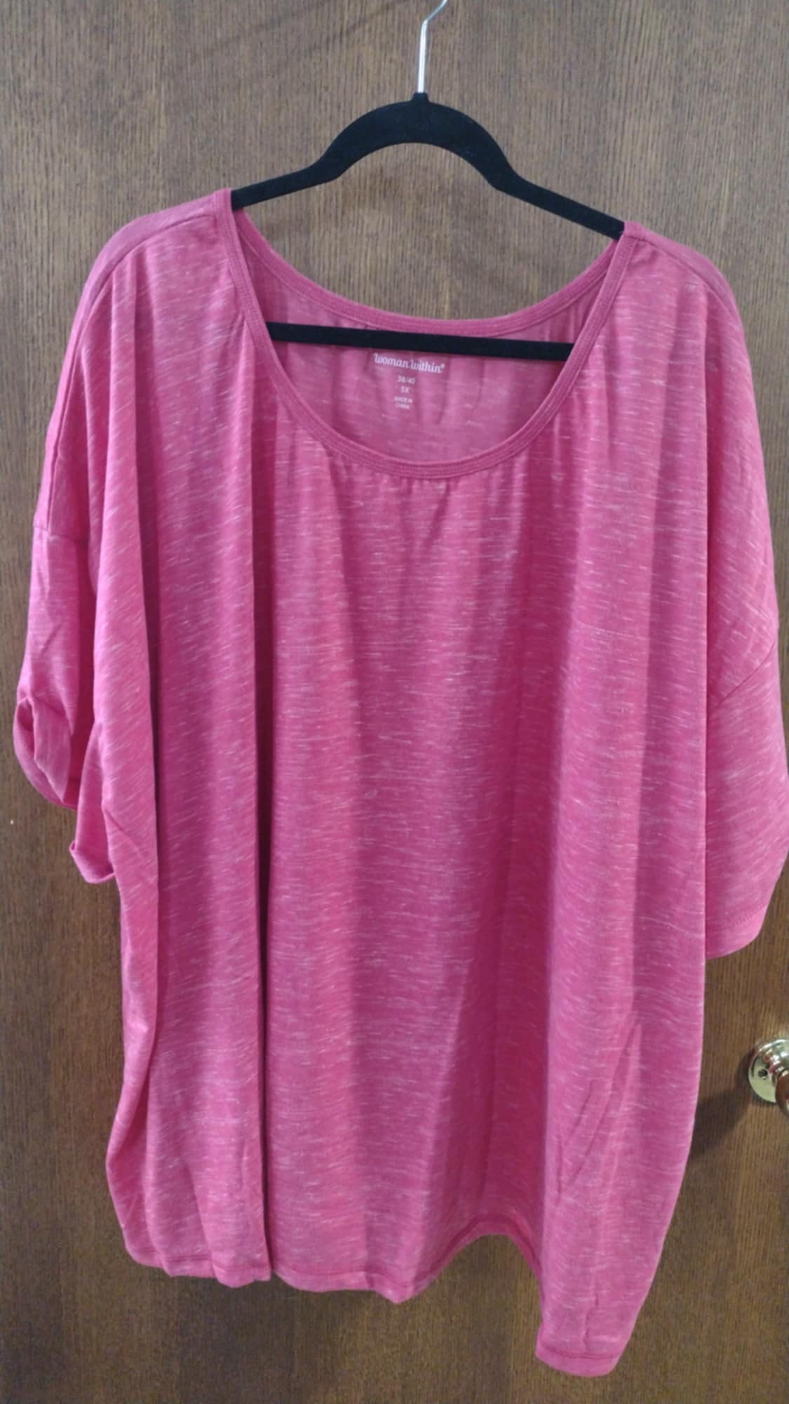 Pink Heathered Shirt Top