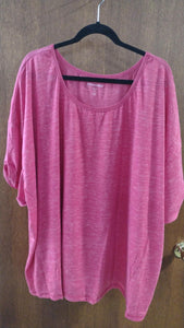 Pink Heathered Shirt Top