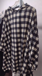 Black & White Plaid Hoodie