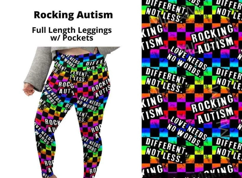 Rocking Autism Full Length Leggings w/ Pockets