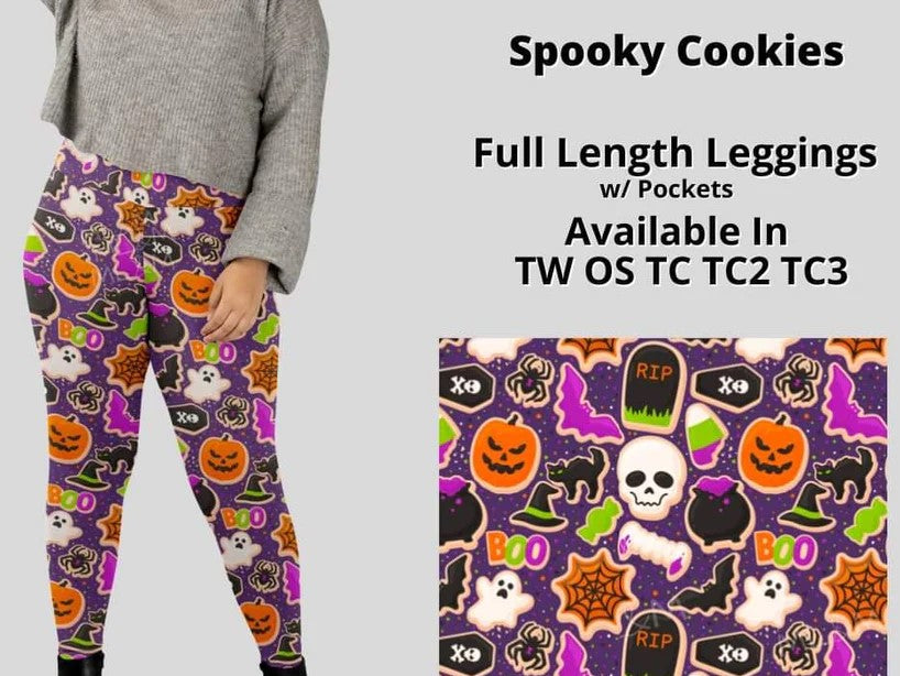 Spooky Cookies Halloween Full Length Legging