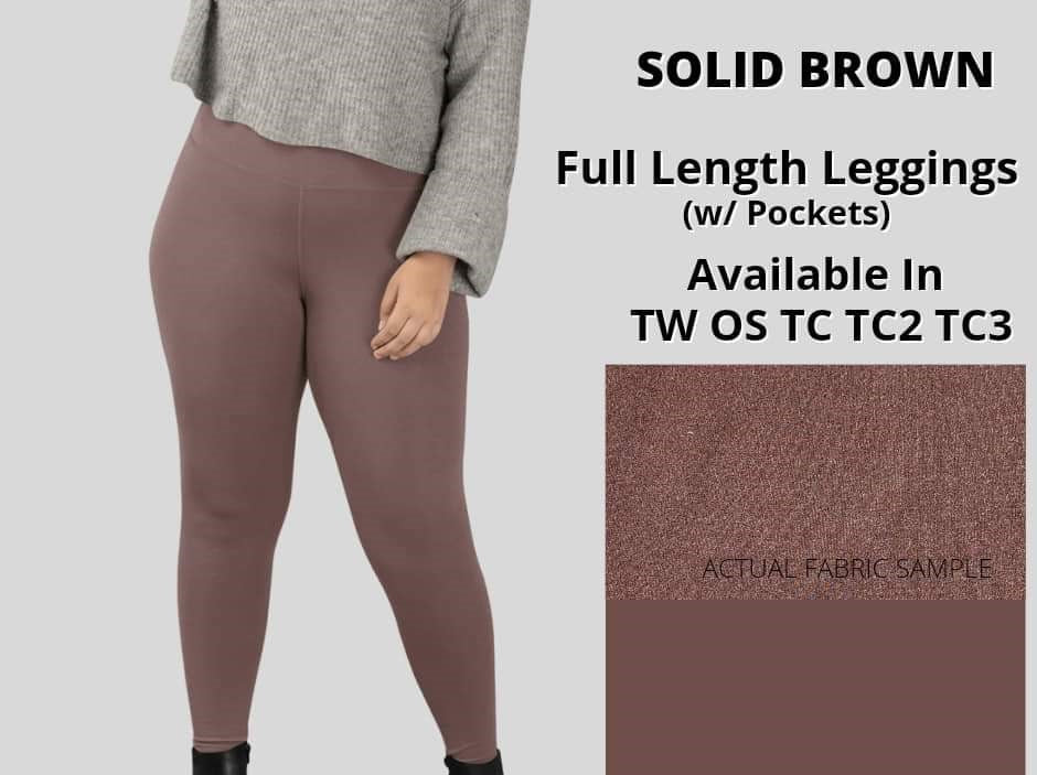 Solid Brown Full Length w/ Pockets