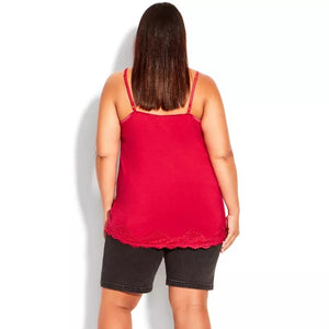 Persian Red Lace Cami Tank