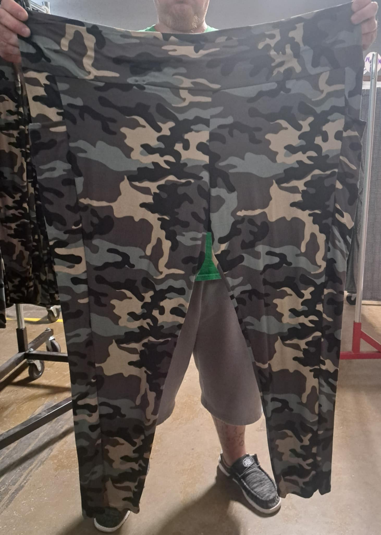 PSFU Camo Print Leggings Elastic Waist Band Side Pockets!!