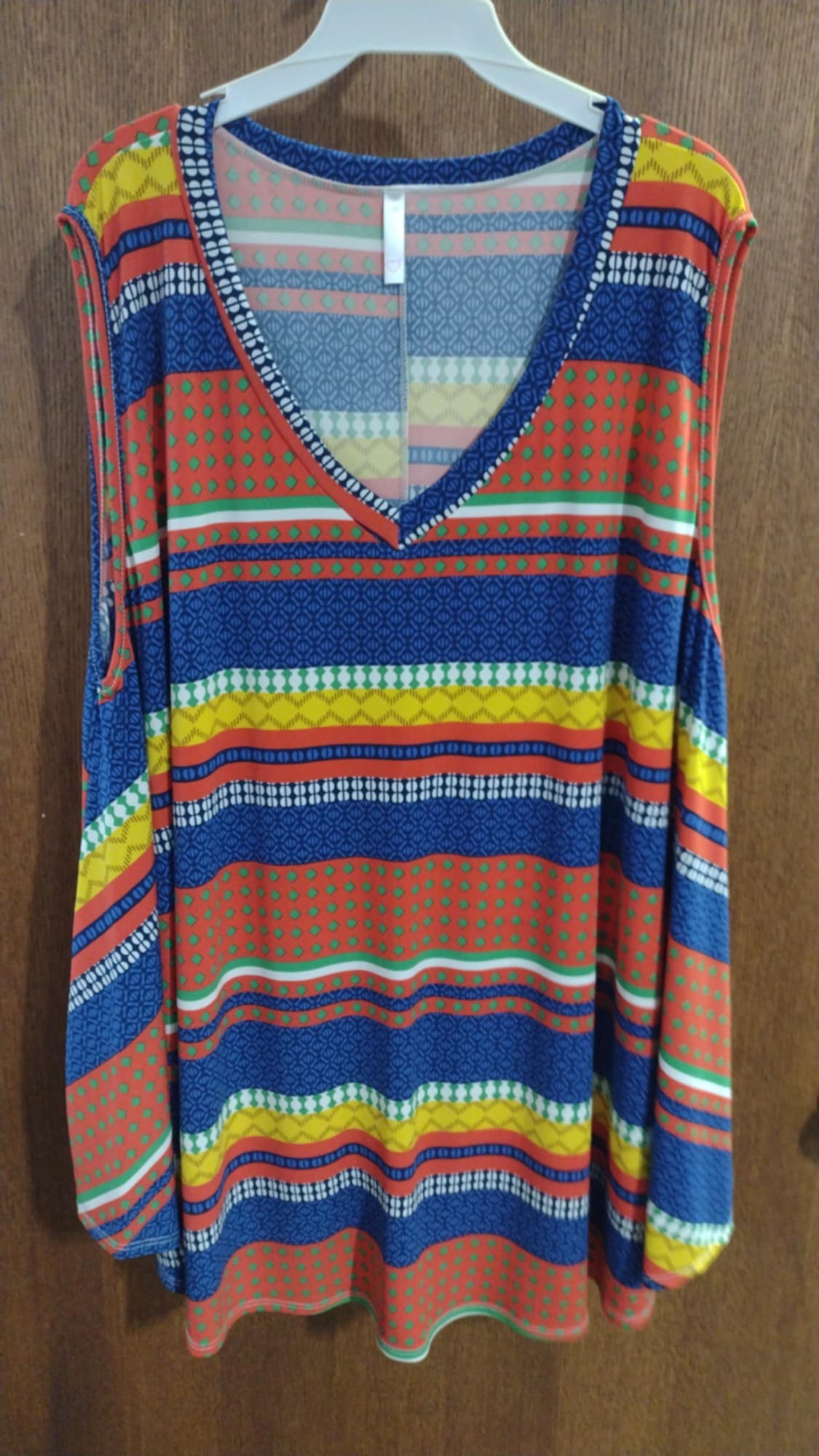Red Blue Yellow Design Tank Top Shirt