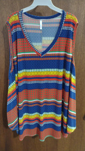 Red Blue Yellow Design Tank Top Shirt