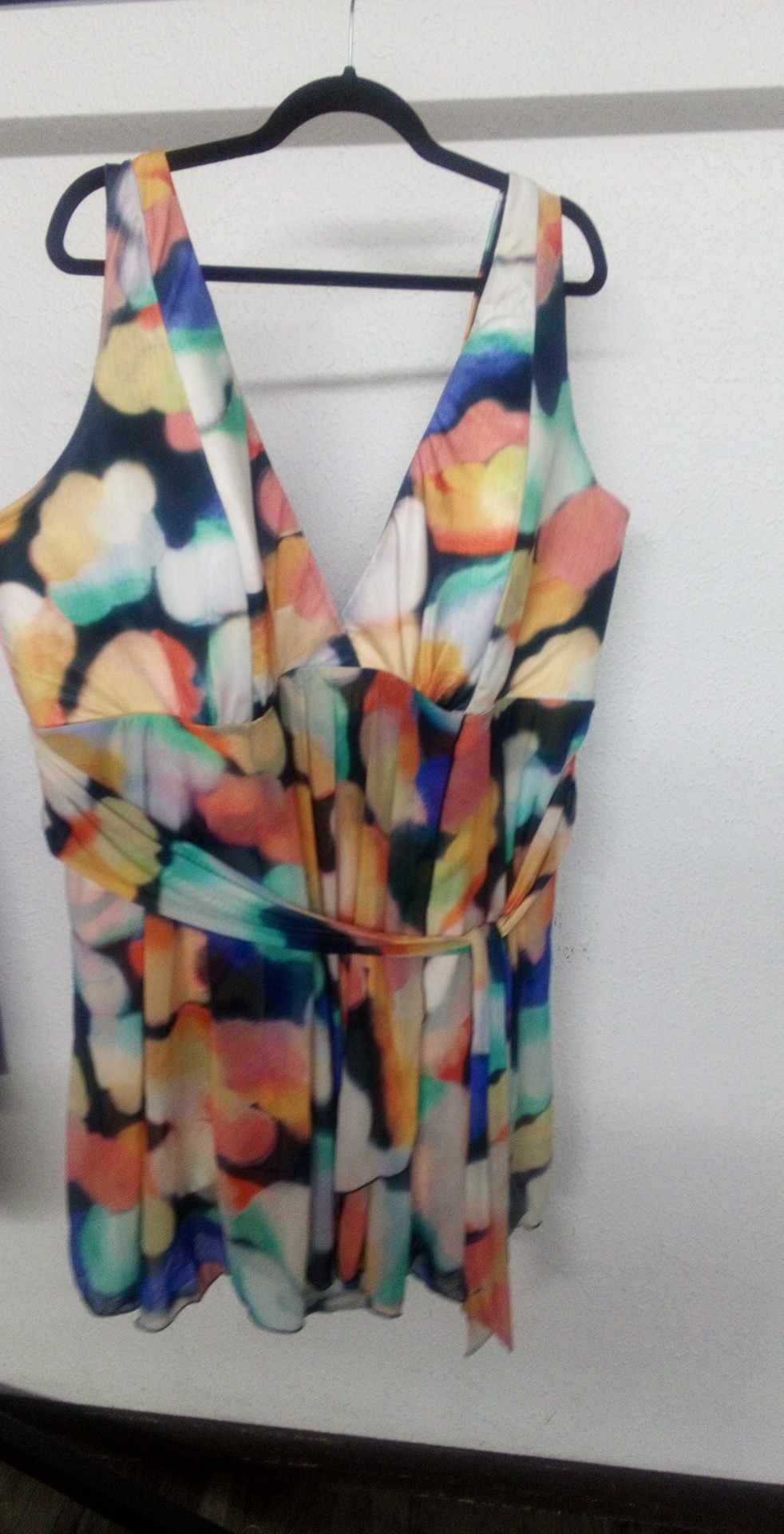 Beautiful Multicolor Swimsuit Bathing Suit w Tie