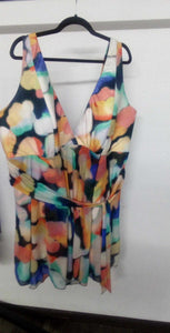 Beautiful Multicolor Swimsuit Bathing Suit w Tie