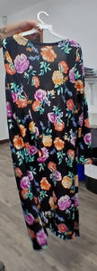 Black Beautiful Floral Long Cardigan