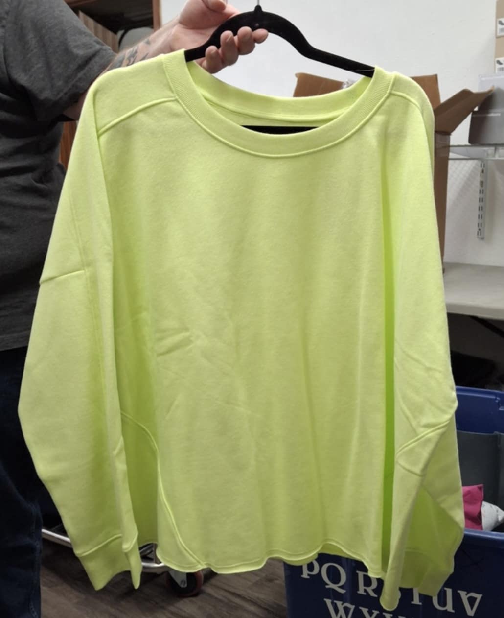 Neon Yellow Sweatshirt Long Sleeves