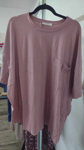 Dusty Pink Pocket Top