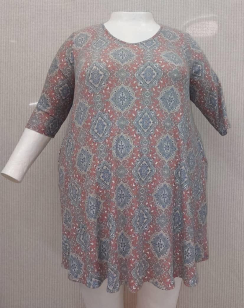PSFU Medallion V Neck Dress