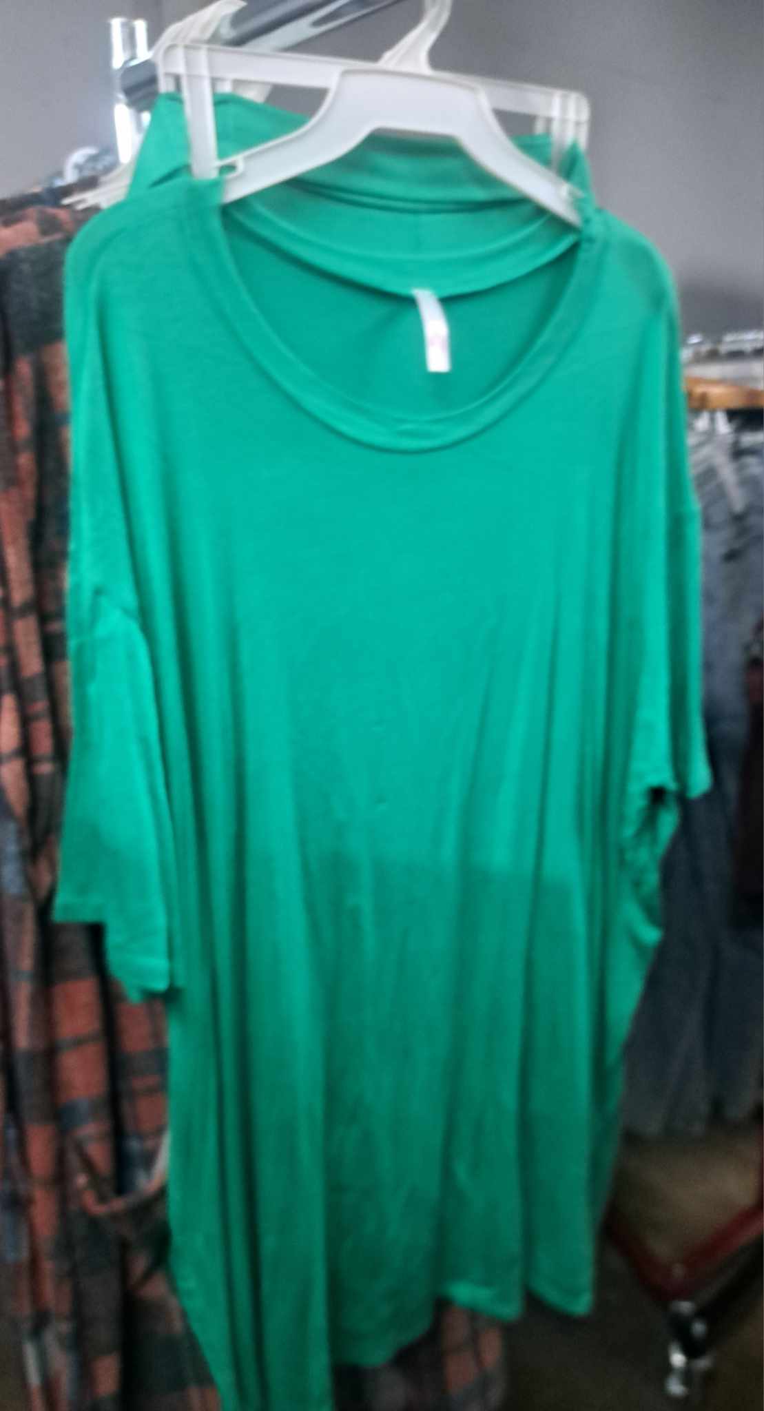 Solid Green 2 Piece Set Outfit Shirt and Shorts