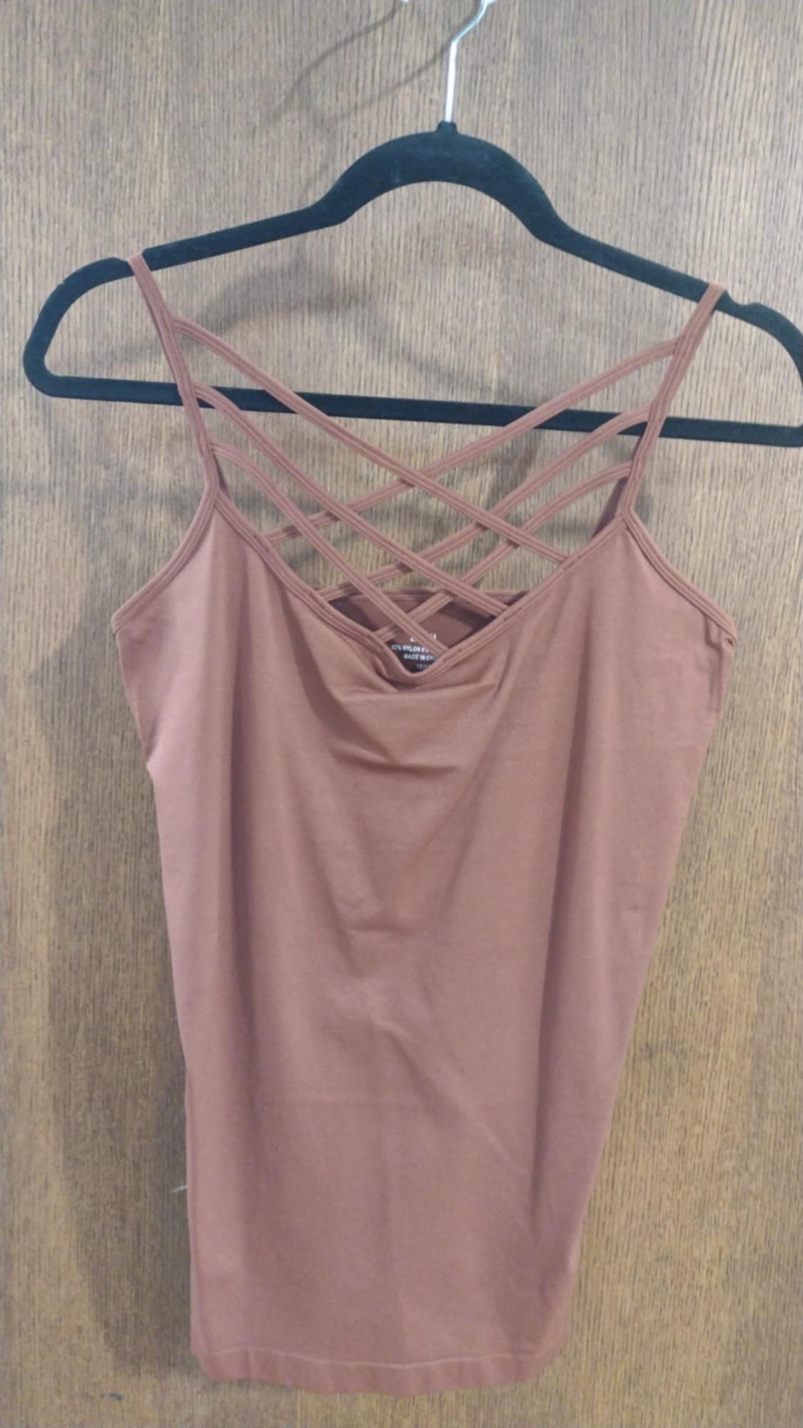 X Criss Cross Neckline Tank Top