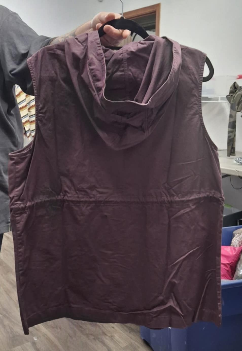 Purple Cargo Zip Up Vest
