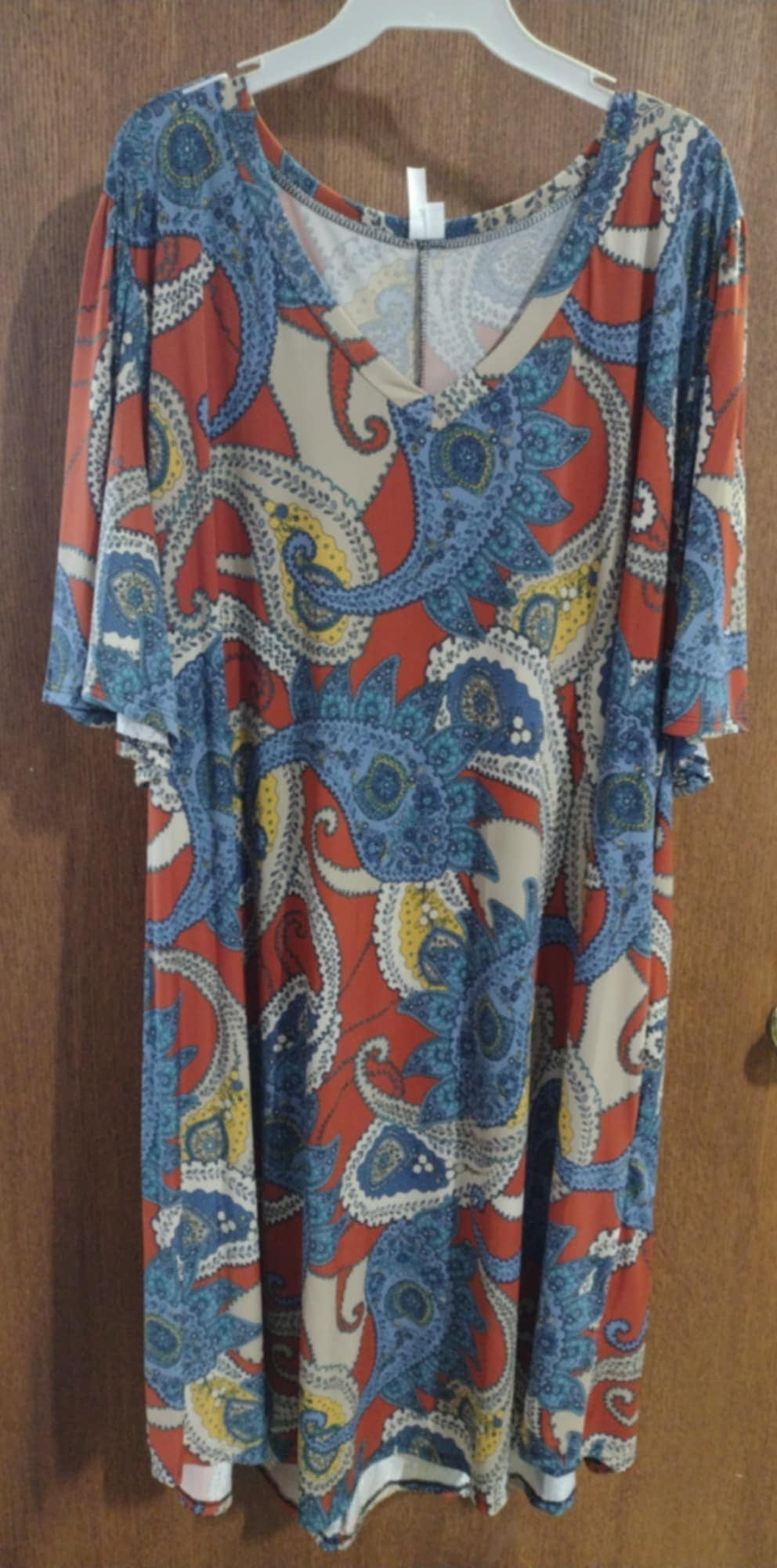 Awesome Paisley Dress Super Stretchy w Pockets