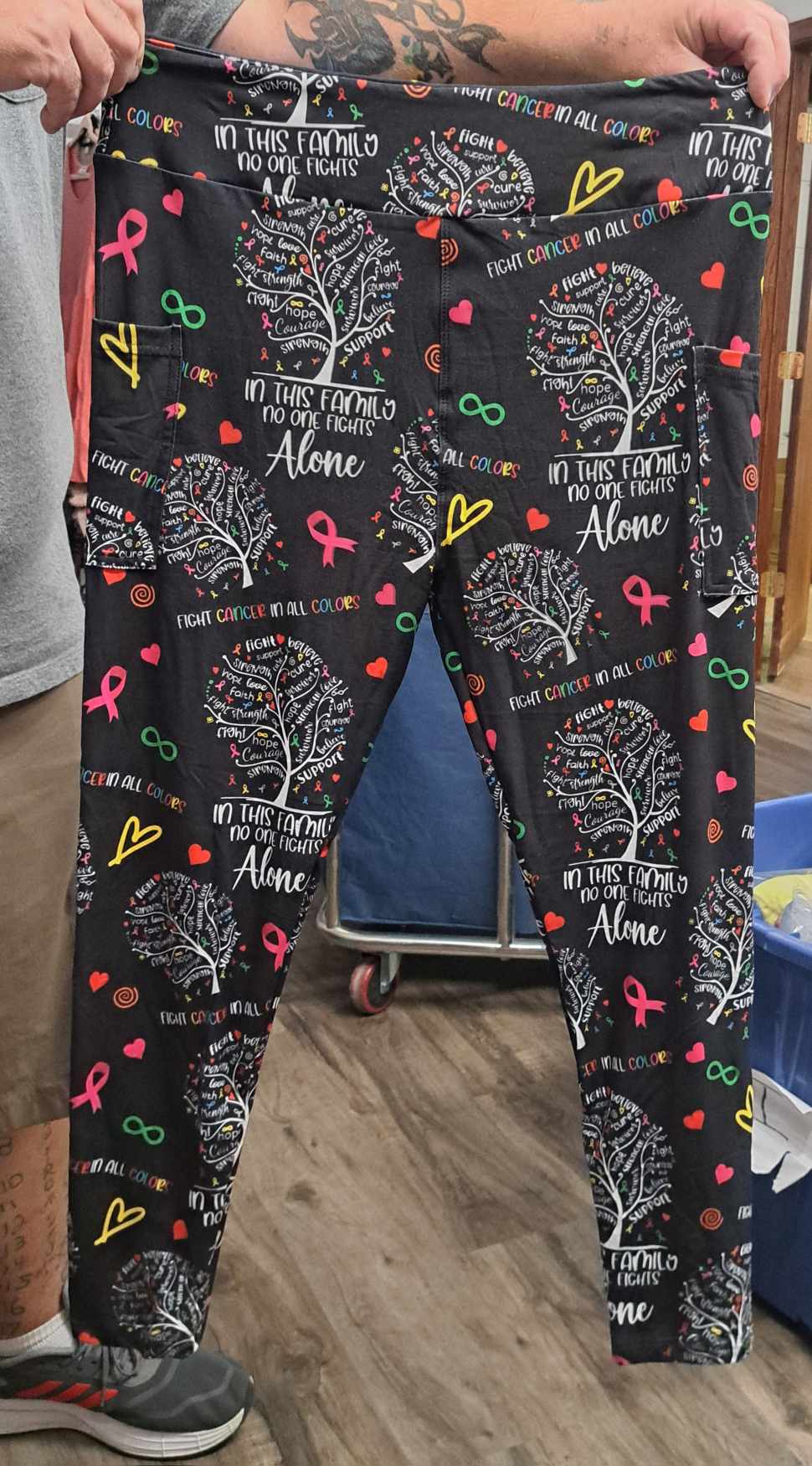 Black Cancer in All Colors Legging Leggings w Pockets