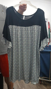 Black Green Celtic Design Shirt Top
