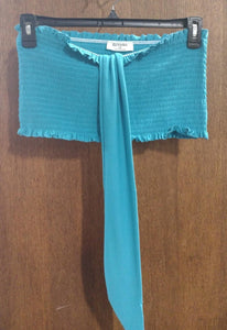 Ice Blue Stretchy Bandeau Top