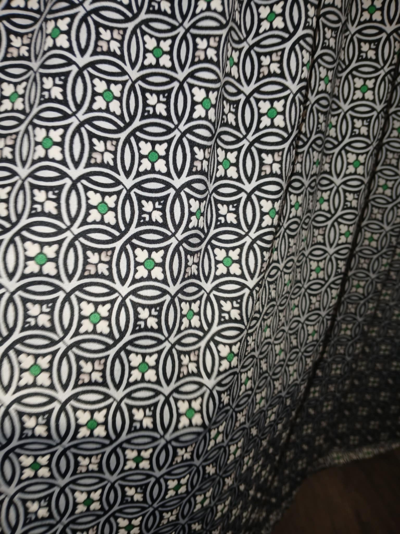 Black Green Celtic Design Shirt Top