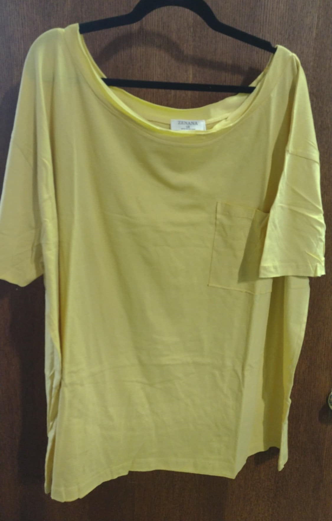 Oversized Yellow Pocket Shirt Top