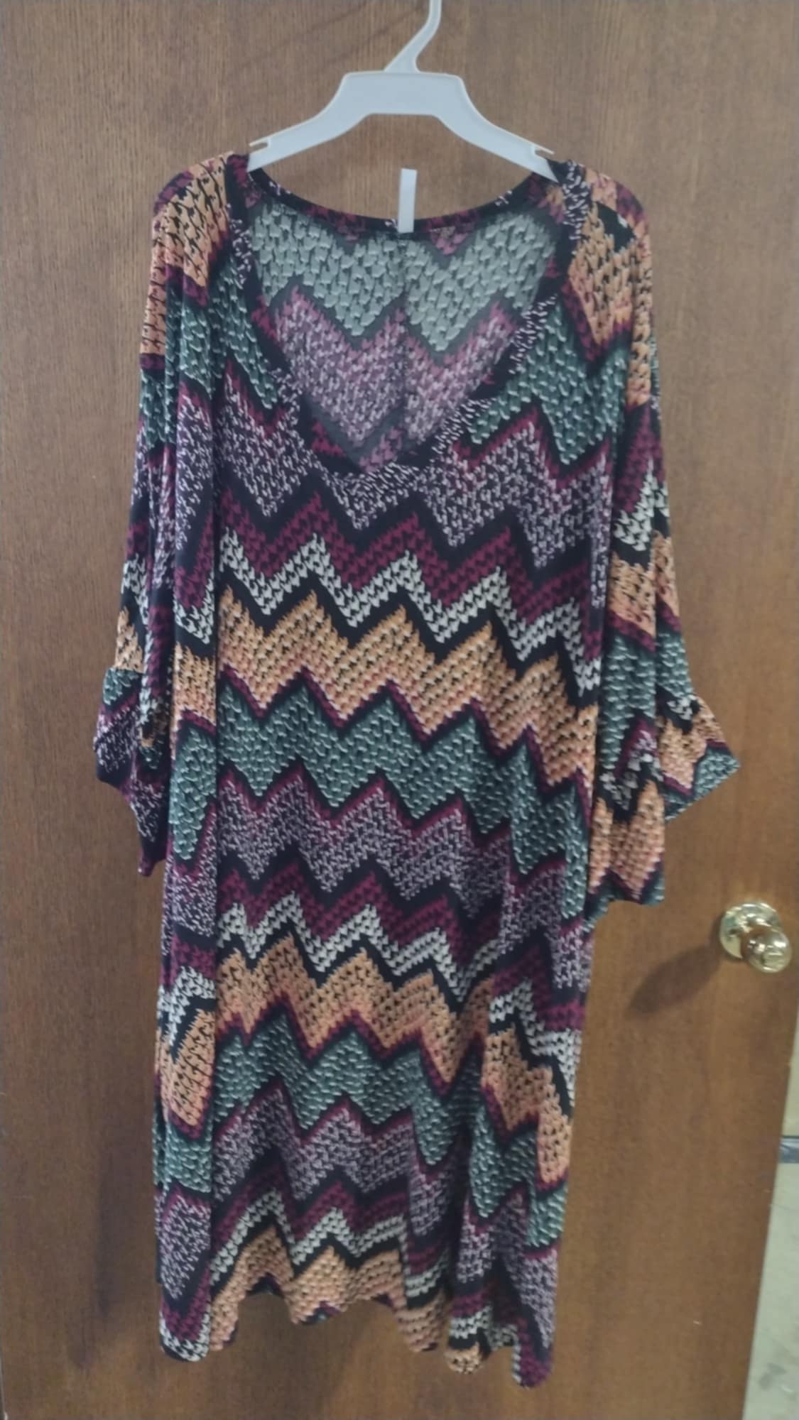 Gorgeous  Purple Orange Black Chevron Dress