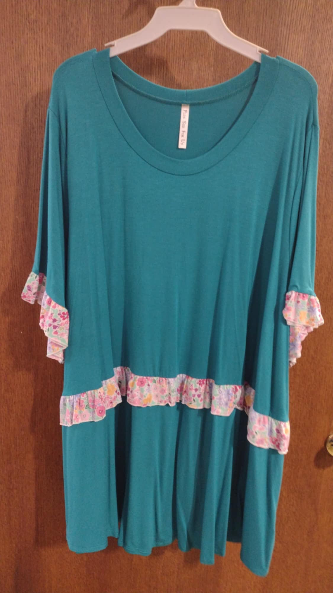 PSFU Teal Floral Shirt Top