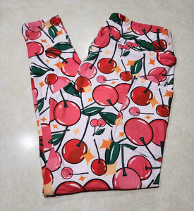 Cherry Full Length Leggings w Pockets