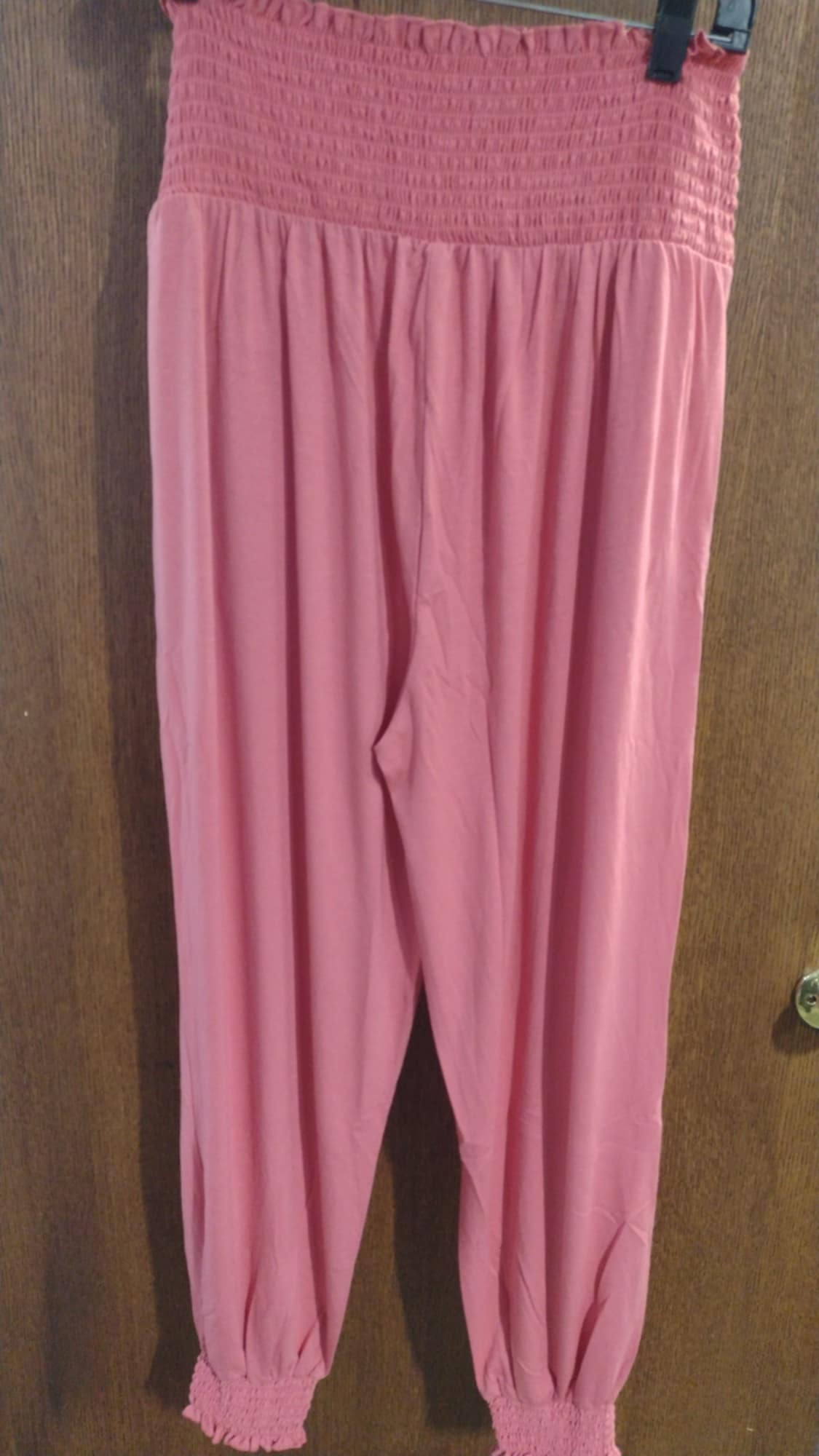 Pink Smocked Waist Joggers Jogger Pants