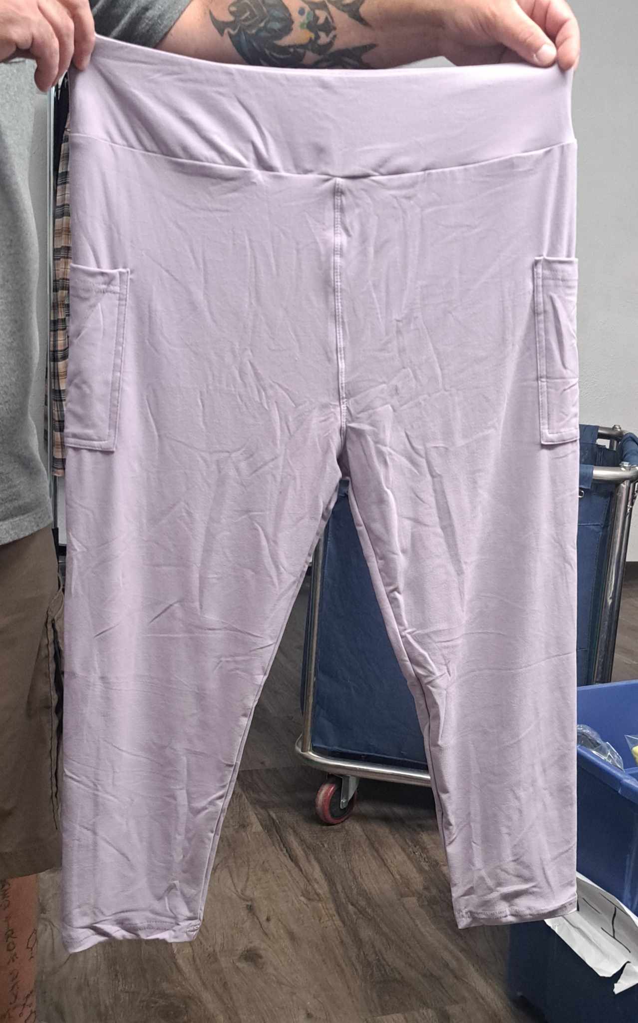 Lavender Light Purple Capri Capris w Pockets